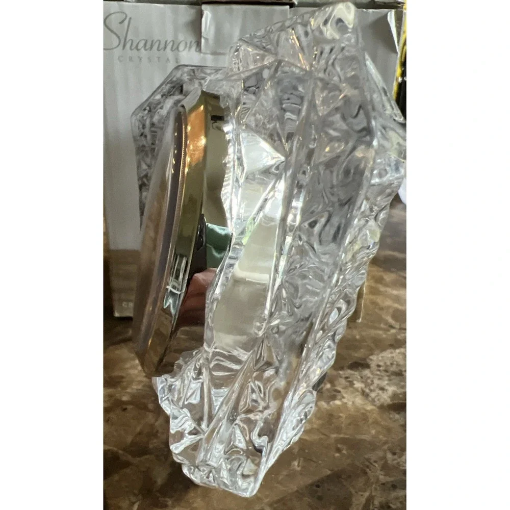 Shannon By Godinger Crystal Emerald Clock Desk Tested